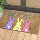 thumbnail image 1 of Teissuly Easter Doormat Easter Eggs Rabbit Entryway Front Porch Rugs Anti-skid Bottom Floor Indoor Outdoor Carpet for Home Patio Home Decor (40*60cm) Teissuly WER202401276321, 1 of 7