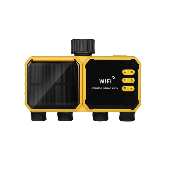 4 Outlets WIFI Solar Irrigation Timing Controller Solar Irrigation Timer Automatic Irrigation System Outdoor Water Timer