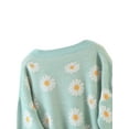thumbnail image 4 of Douhoow Women Sweater Floral Daisy Print V-Neck Button Long Sleeve Cardigan Autumn Clothing, 4 of 6