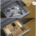 thumbnail image 3 of Bamboo Silverware Drawer Organizer Kitchen Expandable Utensil Holder and Cutlery, 3 of 7