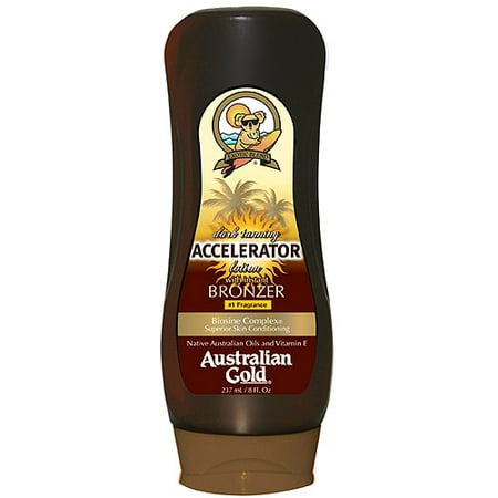 Dark Tanning Accelerator Lotion with Instant Bronzer Australian Gold, 8 fl (Best Bronzing Tanning Lotion For Tanning Beds)