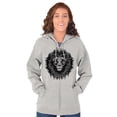 thumbnail image 4 of Lion Jungle Symbolic Spirit Animal Zip Up Hoodie Men's Women's Brisco Brands X, 4 of 6