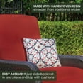 thumbnail image 6 of Hanover Strathmere Wicker and Steel Outdoor Patio Lounge Chair, Crimson Red, 6 of 11
