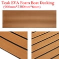 thumbnail image 4 of 35"X91" 6mm-Thick Brown Non-skid EVA Foam Boat Flooring Faux Teak Sheet Marine Yacht Synthetic Teak Decking, 4 of 7