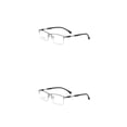 thumbnail image 4 of Guardurnaity Gafas de medio marco de Metal Unisex para hombres y mujeres, gafas miopes de cara grande, gafas sin receta para ordenador diario Plata 2piezas, 4 of 6