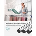 thumbnail image 5 of SONGMICS Tendedero de Ropa, con Pinzas para Calcetines, Perchero Metálico para Ropa Sucia, Plegable, Alas Ajustables, Plata y Azul, 5 of 5