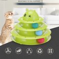 thumbnail image 2 of Labymos Pet Interactive Cat Toy 3 Level Towers Tracks Roller Exercise Puzzle Toys-green, 2 of 7