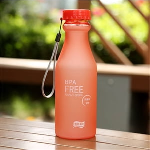 480ml Portable Water Bottle Leak Proof with Strap, Sports Travel Water Bottle with Fashion Color, Water Bottles for Gym Yoga Office Travel