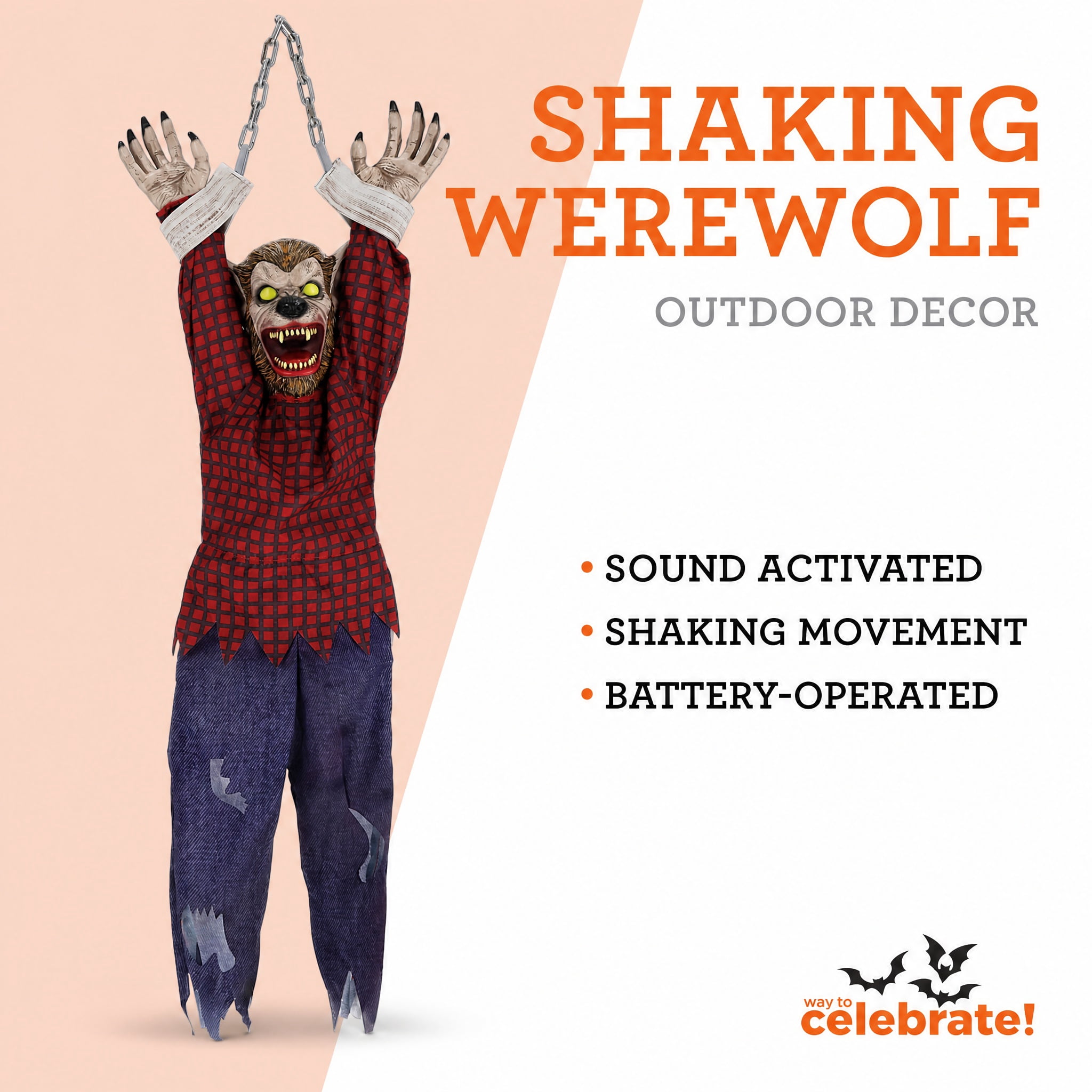 Shaking Werewolf Outdoor Decoration, Multicolor, 36", Halloween by Way To Celebrate