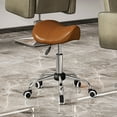 thumbnail image 2 of HOMCOM Salon Chair for Spa, Beauty Chair with Swivel Wheels, Brown, 2 of 10