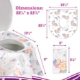 thumbnail image 2 of Fundas Desechables para Asiento de Inodoros XL Unicornios Impermeable para Niños y Adultos en Paquet, 2 of 7