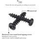 thumbnail image 4 of Tornillo M2.3, tornillo autorroscante de acero al carbono sólido negro, tornillo de cabeza micro redonda, estable, M2.3*5mm/1000 Uds JM, 4 of 5