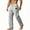 Gray, variant on Men's Logo Patch Linen Blend Pants, Elastic Waist Drawstring, Straight Leg Basic Daily Casual Trousers Navy XL