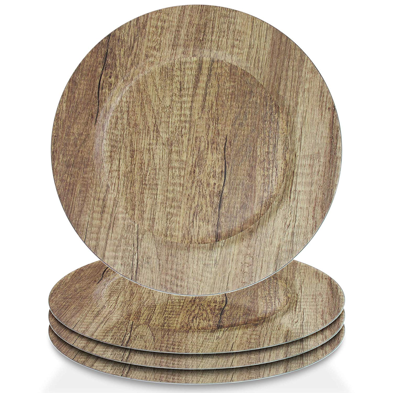 Better Homes & Gardens Faux Wood Chargers, Set of 4