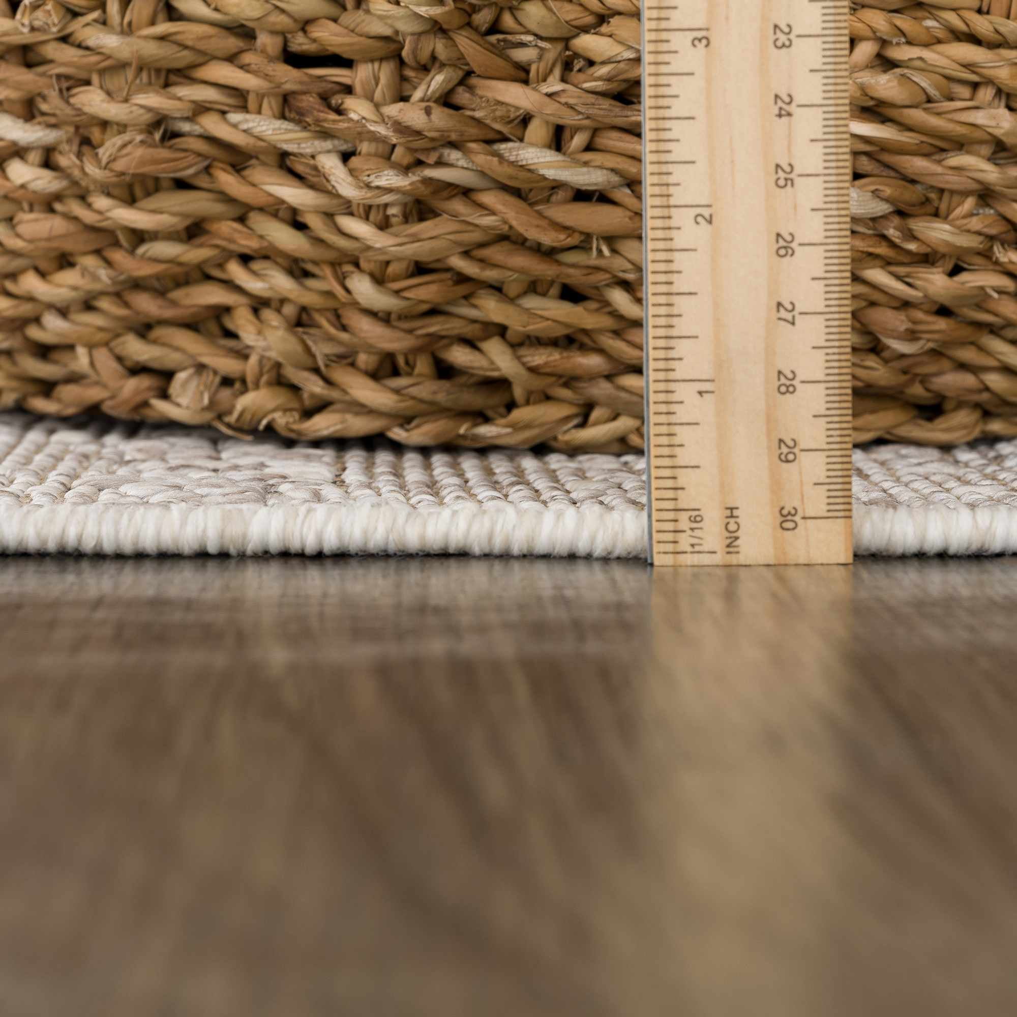 Hauteloom Siesta Outdoor Rug - Outside Porch Patio Area Rug Carpet - Waterproof Rug - Farmhouse - Beige, Brown, Tan - 5' x 7'