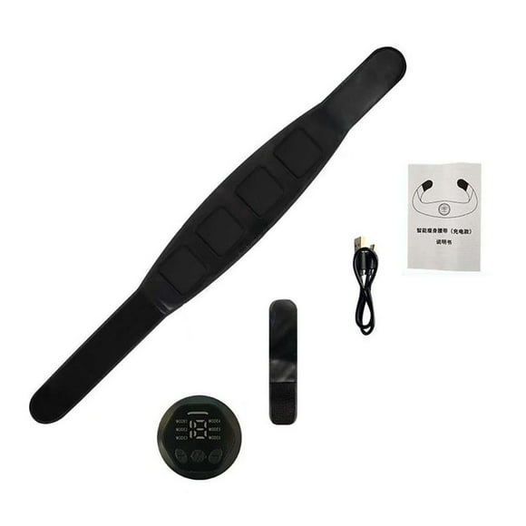 ABS Muscle Stimulator Abdominal Training Fitness Belt Trainer Slimming Massager Fat Burn 6 Modes 15 Gear Body Slimming Massager Workout Home Exercise Type 2