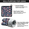 thumbnail image 7 of Pioneer Flower Kitchen Oven Mitt and Pot Holder Sets 2 Pcs for Baking, Cooking and Grilling, Heat Resistant Up To 392 °F, 7 of 7