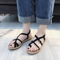 thumbnail image 5 of Flats Sandals for Women, Comfortable Arch Support Walking Shoes Athletic Flip Flop Sandals for Beach Vacation Travel Wedding, Black, 5 of 5
