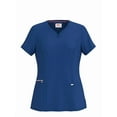 thumbnail image 2 of Women's 4 Way STRETCH Sweat Heart Neck Top with Zipper Cargo Scrub Pants, 2 of 9