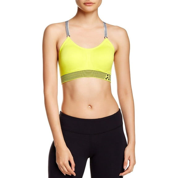 balanced tech women's ultimate performance seamless sports bra - sulphur spring - medium