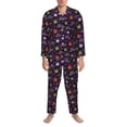thumbnail image 3 of Fotbe Halloween Pijama de Hombre con Estampado de Manga Larga, Conjunto de 2 Piezas, Ropa de Dormir Suave y Cómoda con Bolsillos-Small, 3 of 7