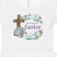 thumbnail image 4 of Inktastic It's My 1st Easter with Cross and Flowers Girls Toddler Dress, 4 of 5