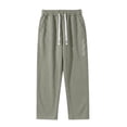 thumbnail image 4 of Awdenio Pants for Men Letter Graphic Sweatpants Drawstring Waisted Wide Leg Pants Casual Trousers, 4 of 6