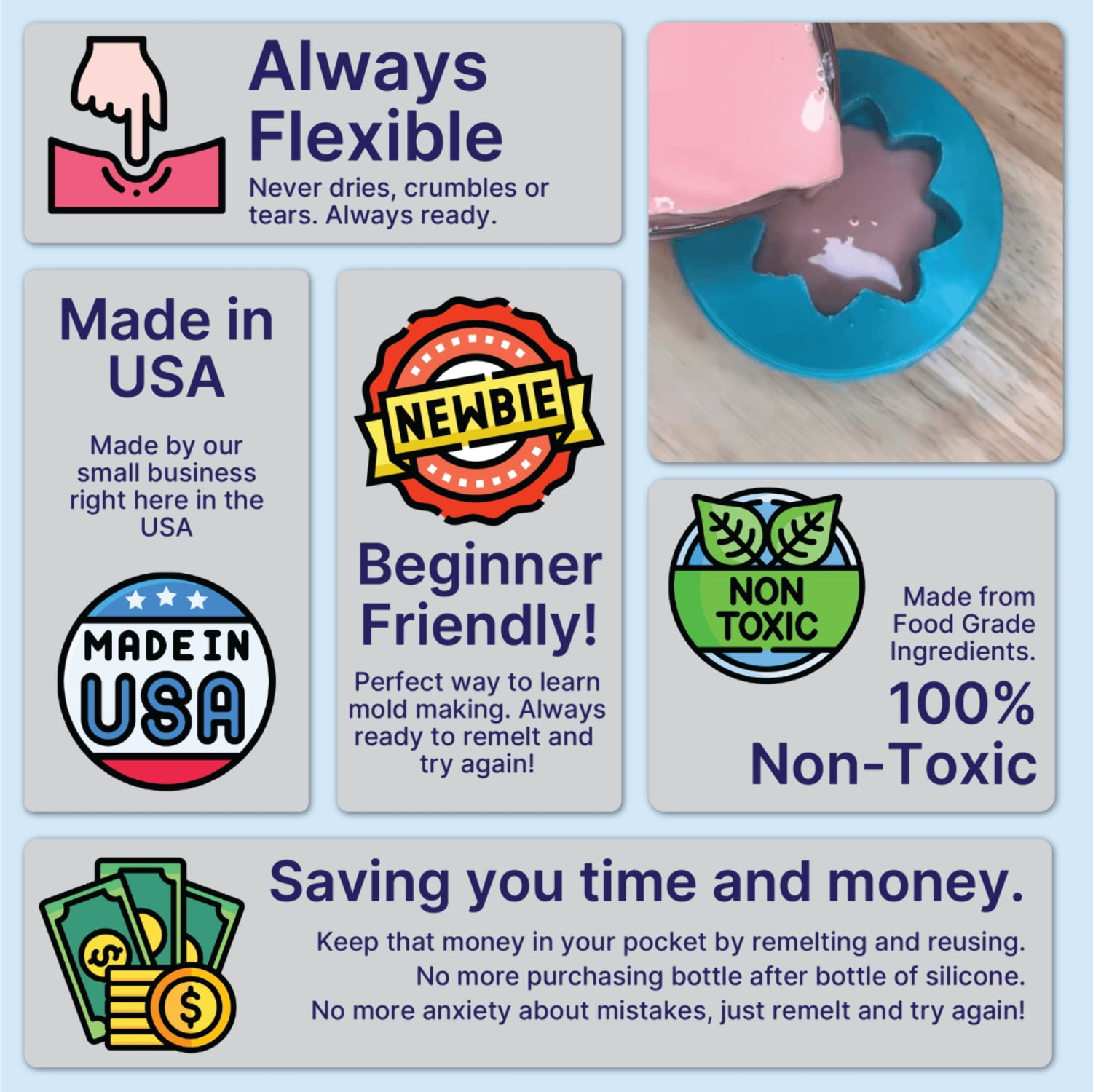 Flex | Remeltable Silicone Free Mold Maker