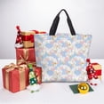 thumbnail image 6 of Honeii Orchids Flowers Print Tote Bag, Reusable Grocery Shopping Bag,Shoulder Bag with Inner Pocket, 6 of 7