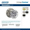 thumbnail image 7 of Schlage Fc21-Alx-Col Custom Alexandria Passage & Privacy Door Knob Set - Black, 7 of 7
