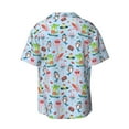 thumbnail image 6 of Lsque Cartoon Animals print Men's Cuban Collar Short Sleeve Shirt Summer Beachwear Casual Button Down Fashionable Vacation Leisure Shirt-XX-Large, 6 of 7