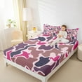 thumbnail image 4 of Feelyou Kawaii Pink Camouflage Queen Sheet Sets, Camo Abstract Ombre Flat Sheet, Vintage Fashion Style Queen Fitted Sheet, Lightweight Room Decor, 4pcs, 4 of 7