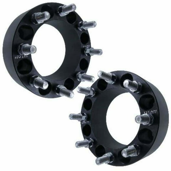 3" 8x6.5 Wheel Spacers - Wider Stance, Increased Clearance, Fits Ford F250 F350 Heavy Duty Trucks Pickup - 3 Inch, 8x165, 9/16" Studs - Pair of 2 - Black