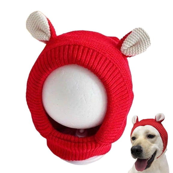 Quiet Ears for Dogs,Dog Ear Muff Noise Protection Knit Hat Pet Neck Ear Warmer for Winter Knitted * for Anxiety Calm Down