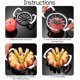 thumbnail image 2 of Cortador de manzanas de acero inoxidable, rebanador de manzanas, descorazonador de manzanas de acero inoxidable, corte de peras, pelar, cortar, pelar, quitar el corazón, rebanada de patata, 2 of 3