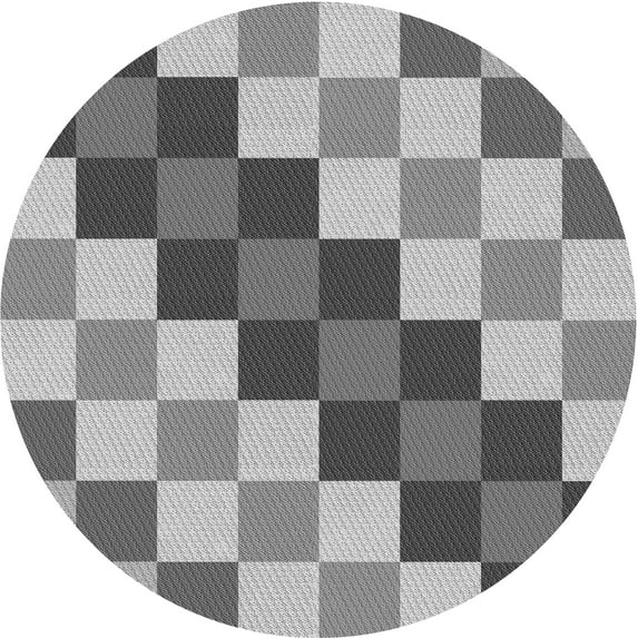 Ahgly Company Machine Washable Indoor Round Transitional Gray Cloud Gray Area Rugs, 5' Round