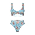 thumbnail image 4 of Daiia I Am A Fan Popcorn Women's Bikini Set Two Piece Swimsuit High Waisted Bikini Adjustable Straps Bikini Perfect for Beach, Pool, and Summer Vacation-Large, 4 of 9