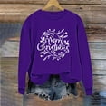 thumbnail image 5 of HOMBOM Ugly Merry Christmas Sweatshirts for Womens Crewneck Pullover Lightweight Gift Purple Ladies Tops Merry Christmas, 5 of 6