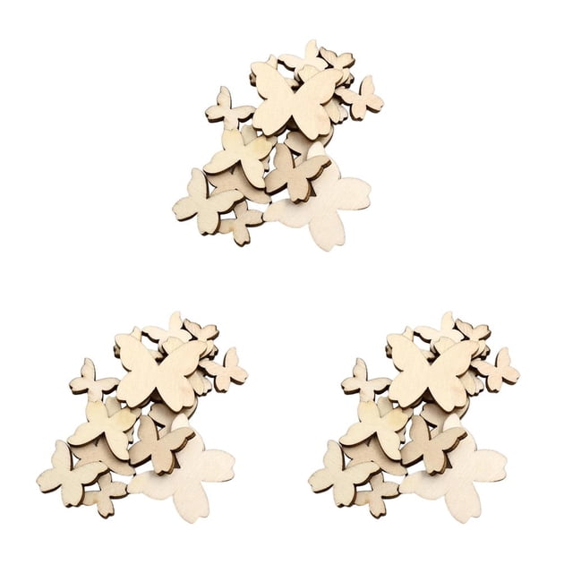 ZLight DIY Wood Slices Handicraft Make Accessory Home Pendant Prop Craft Chips Type 2 3Set