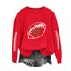 thumbnail image 1 of Ailaofu Football Sweatshirts for Women Oversized Crewneck Sweatshirt Cute Crewnecks Holiday Long Sleeve Rugby Sweat Shirts, 1 of 4
