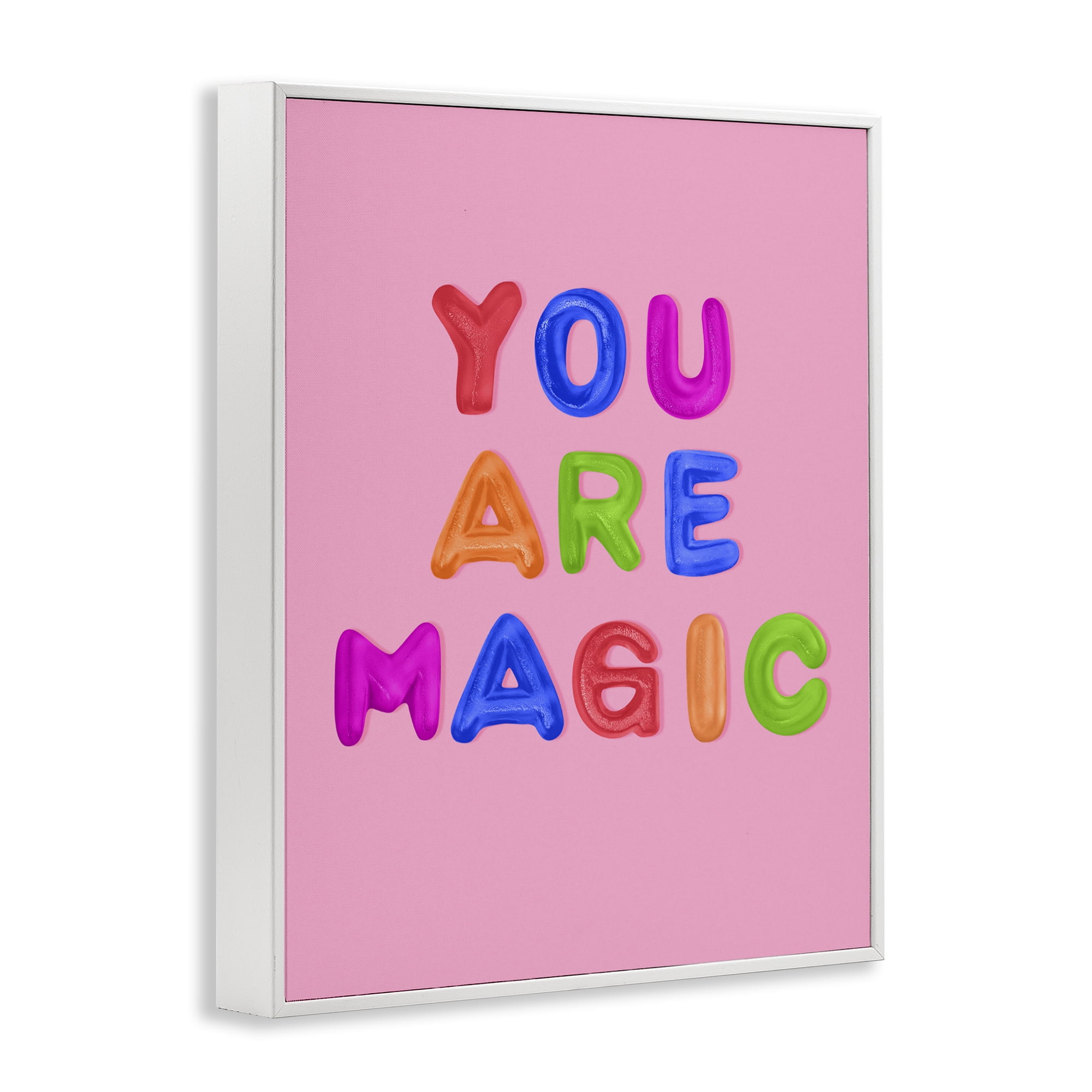 Stupell Industries You are Magic Gummies over Pink White Framed Giclee Art, design by LISH Creative
