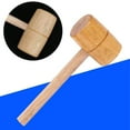 thumbnail image 3 of Shisuyan Hand Woodworking Tools Wooden Hammer Wood Round Head Hobbyists 1Pcs, 3 of 8