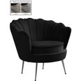 thumbnail image 2 of Meridian Furniture Chaise de Velours Noir Gardenia, 2 of 5
