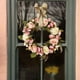 thumbnail image 3 of Rosario artificial, corona, corona, corona de primavera rosa, rosas de seda, flores artificiales para decoración, Navidad, boda, cumpleaños, chimenea, interior y exterior, decoración de pared Xemadio HFP-0541-1, 3 of 7