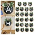 thumbnail image 2 of CSChome Door Sign Front Door Wreath A Z 26 Letters Round Sign with Fake Flower Rural Style Last Name Hanging Sign, 2 of 7