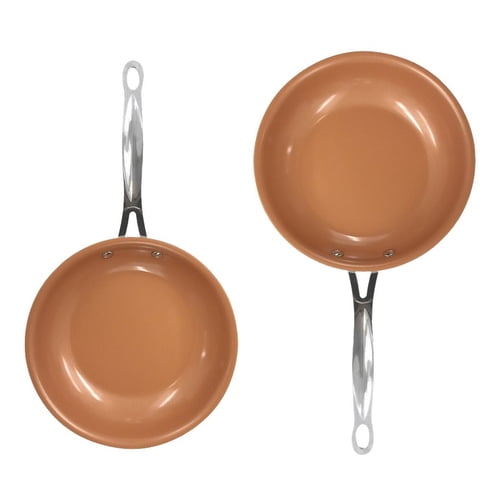Gotham Steel TwoPiece NonStick Frying Pan Set Copper Walmart