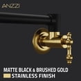 thumbnail image 6 of Marca 360-Degree 24" Wall Mounted Pot Filler with Dual Swivel in Matte Black and Brushed Gold, 6 of 7
