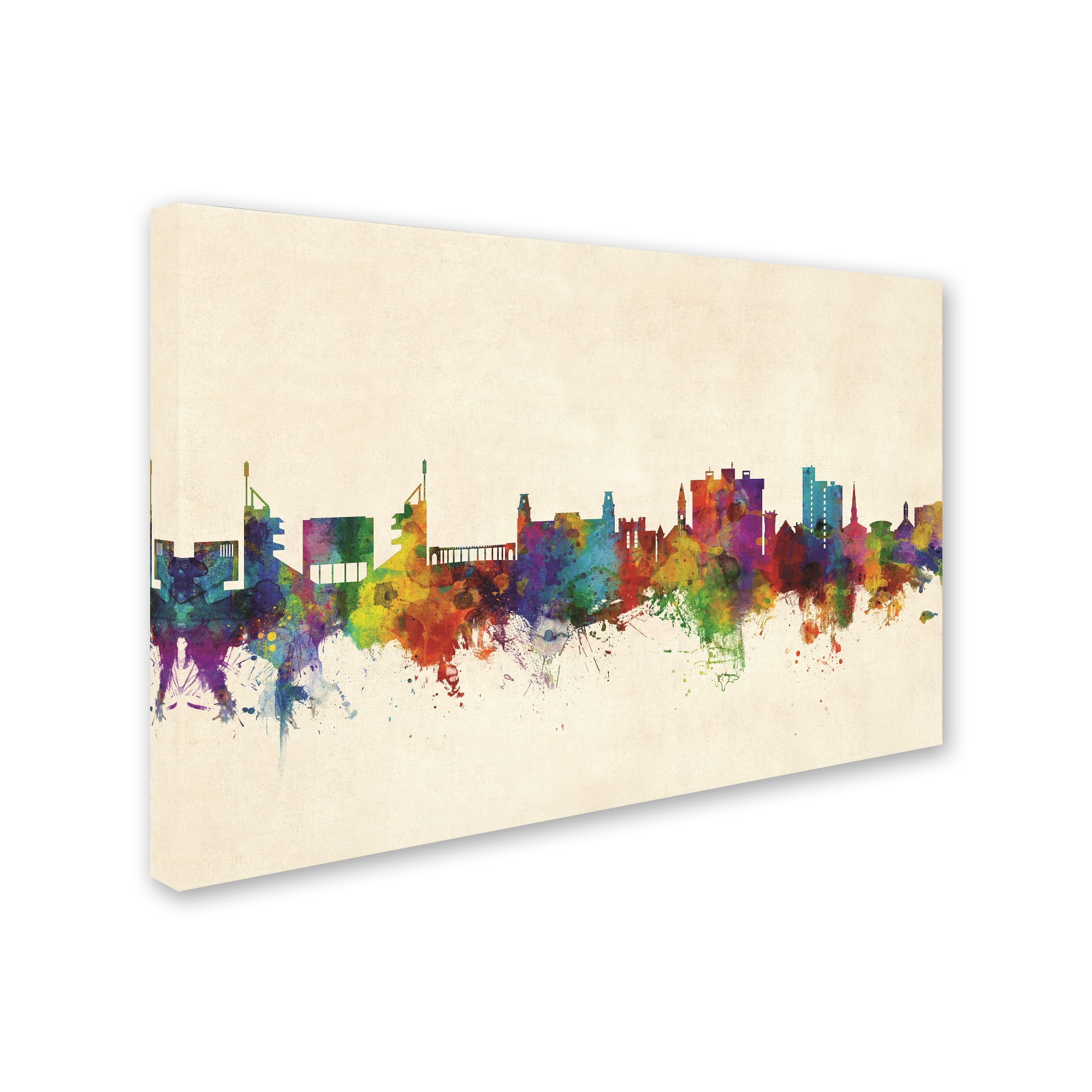 Trademark Fine Art 'Fayetteville Arkansas Skyline' Canvas Art by Michael Tompsett