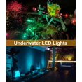 thumbnail image 4 of Underwater Pond Lights, Colored Water Fountain Light, Weighted Submersible LED Lights IP68 Waterproof Landscape Lighting with Color Lense for Pond Fountain Waterfall Fish Tank Garden, 2 Lights, 4 of 7