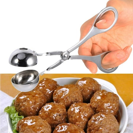 

LYUMO Stainless Steel Mini Meatballer meatball scoop Home Maker Non Stick Meat Melon Baller Maker Stainless Steel Cookie Dough Meatball Scoop Small